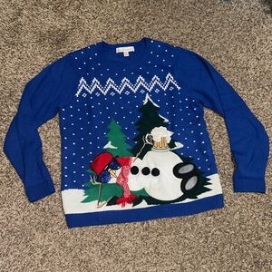 Jolly Sweaters Blue Snowman Ugly Christmas Sweater
